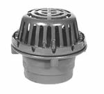 Zurn 8-3/8" diameter roof drain low silhouette dome - 2" Pipe Size No Hub